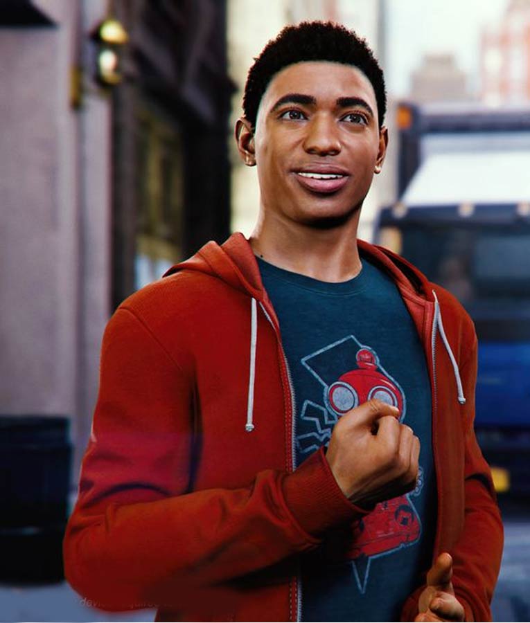 Spider-Man PS4 Miles Morales Red Hoodie