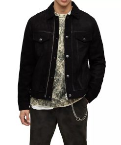 ALLSAINTS Ray Leather Trucker Jacket