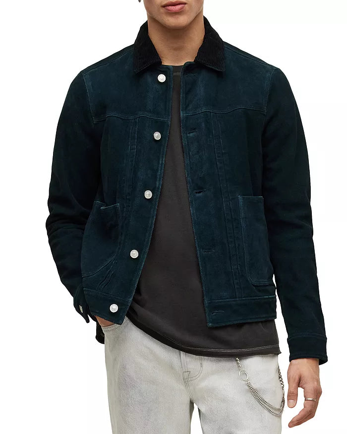 ALLSAINTS Fuse Suede Trucker Jacket