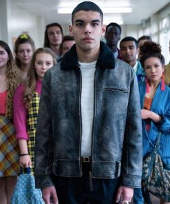 Sex Education Season 02 Sami Outalbali Leather Jacket