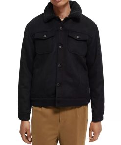 Scotch & Soda Fleece Lined Trucker Jacket
