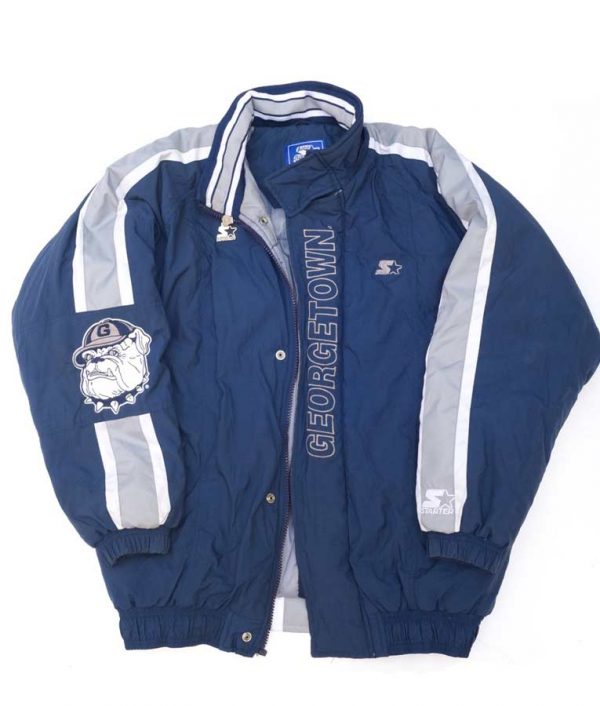 Georgetown Starter Blue Bomber Jacket - Image 2