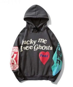 Lucky Me I See Ghosts Dart Grey Hoodie