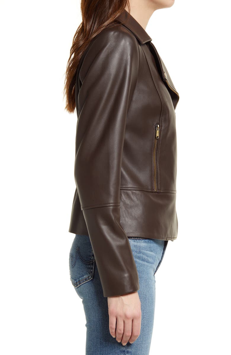 Peplum Back Leather Jacket - Image 3