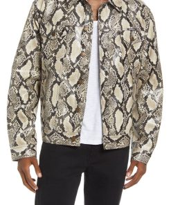 Mojave Faux Snakeskin Trucker Jacket