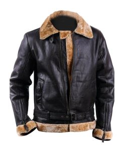 Men's B3 Faux Shearling Sword Premium Leather Jacket