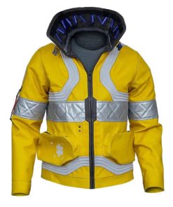 Men's Cyberpunk Yellow Faux Leather Jacket
