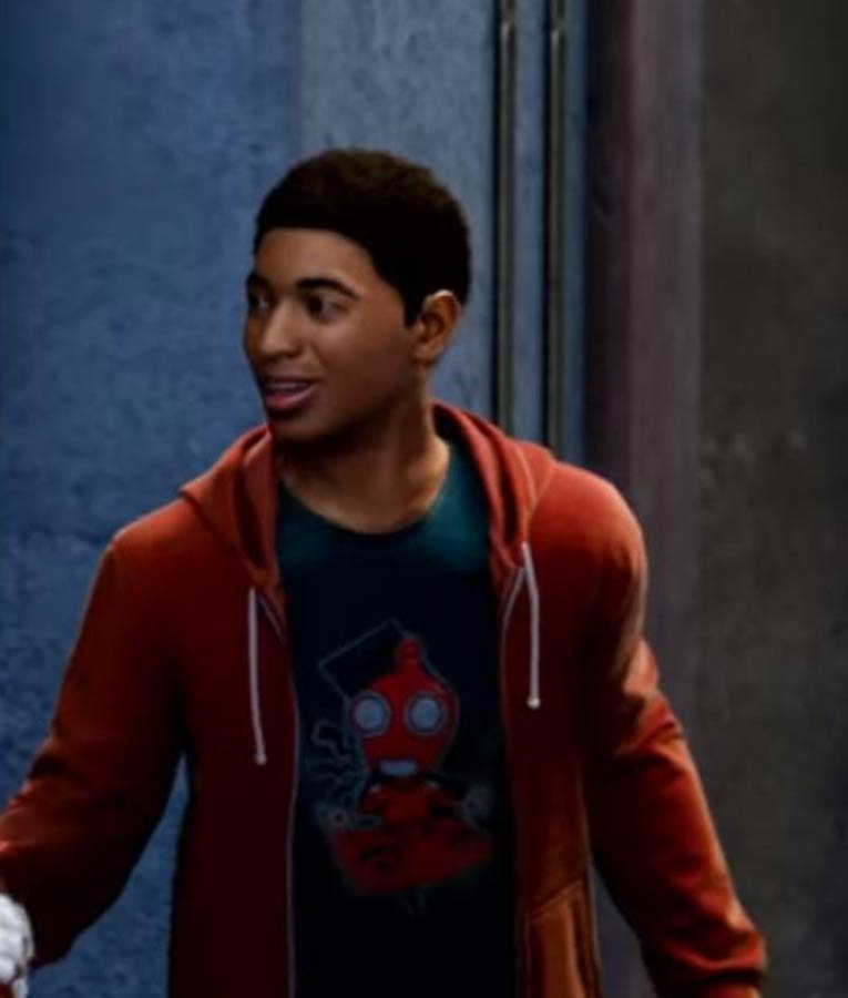 Spider-Man PS4 Miles Morales Red Hoodie - Image 2