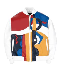 Men's Stylish White Pecaso With Red Leather Jacket