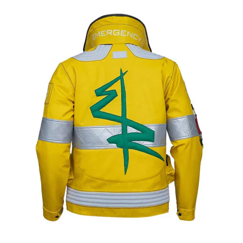 Men's Cyberpunk Yellow Faux Leather Jacket - Image 2