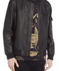 Livius Leather Bomber Jacket