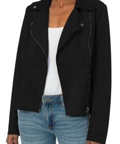 Milana Faux Suede Moto Jacket KUT FROM THE KLOTH
