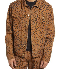 Go Leopard Denim Trucker Jacket