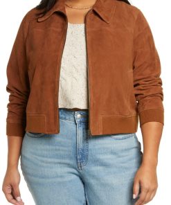 Suede Bomber Jacket