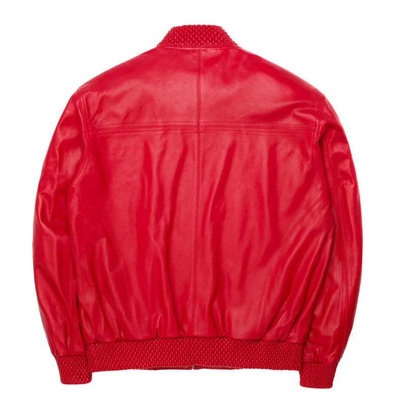 Men's Basic Red Leather jacket - Image 2