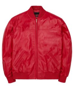 Men's Basic Red Leather jacket