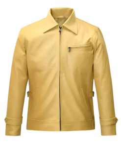 Men's Burn Beige Leather Jacket