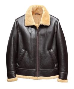 Men's B-3 Faux Shearling Classic Leather Jacket
