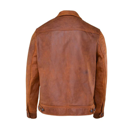 Men's Apex Brown Leather Jacket - Image 2