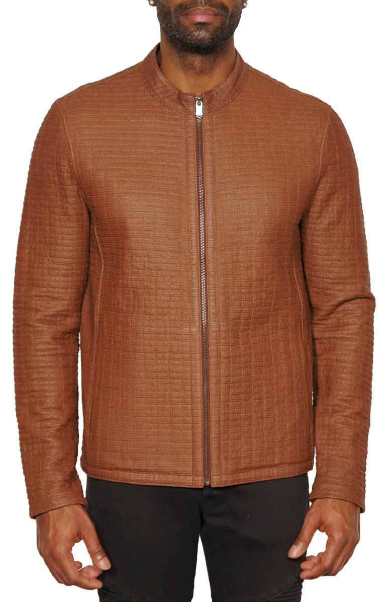 Perforated Lambskin Leather Jacket - Image 5