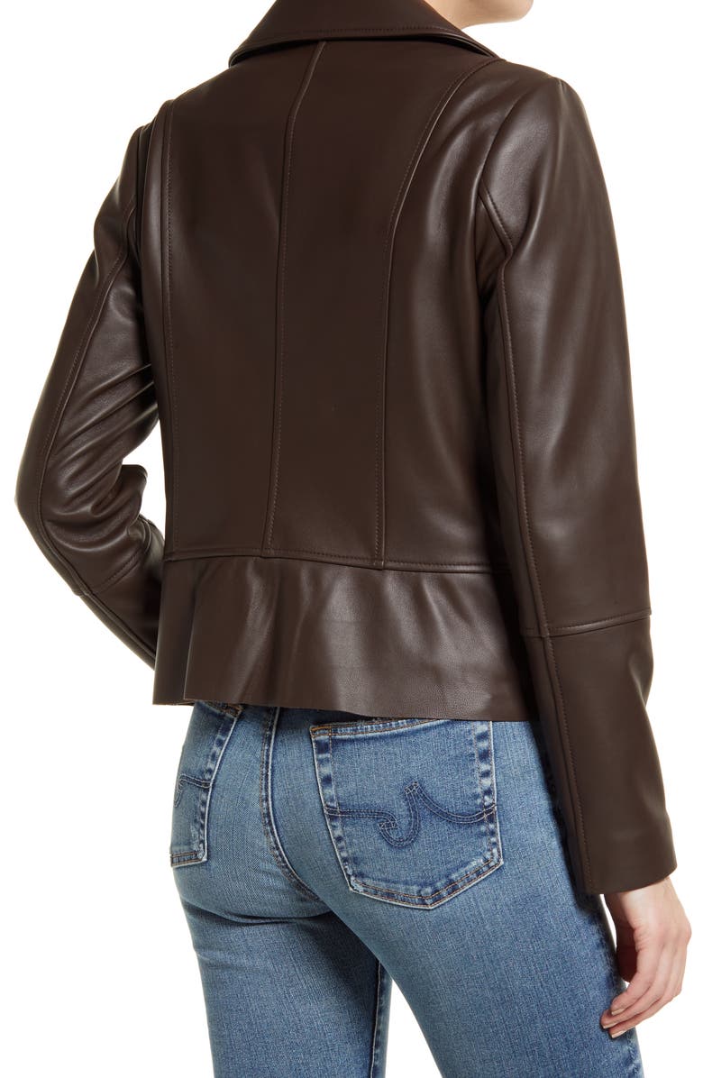 Peplum Back Leather Jacket - Image 2