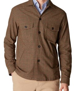 Plaid Cotton & Wool Blend Shirt Jacket