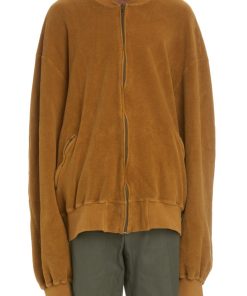 Oversize Brushed Cotton Fleece Jacket