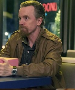 Good Girls David Hornsby Brown Bomber Jacket