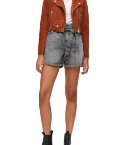 Elora Suede Biker Jacket