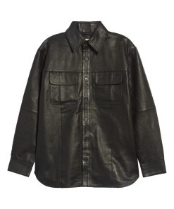 Shoreline Recycled Lambskin Leather Shirt Jacket