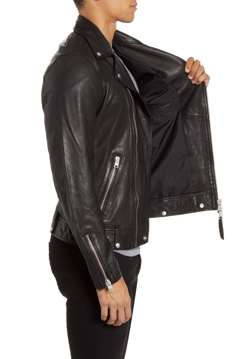 Milo Leather Biker Jacket - Image 7