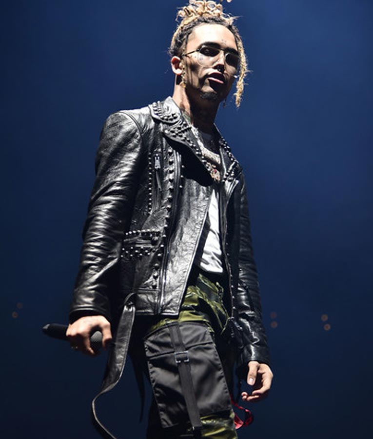 Lil Pump Studded Leather Jacket