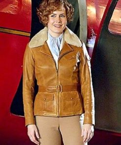 Amy Adams Aviator Leather Jacket