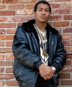 BMF 2021 Demetrius ‘Lil Meech’ Flenory Black Leather Jacket