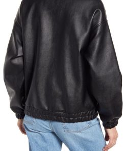 Black Bomber And Biker Leather Jacket Women