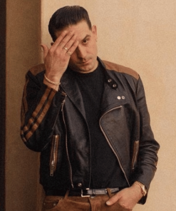Black & Brown G-Eazy Biker Jacket