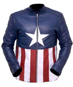 Bon Jovi Captain America Genuine Real Leather Jacket