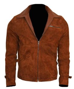 Brown Genuine Suede Leather Jacket