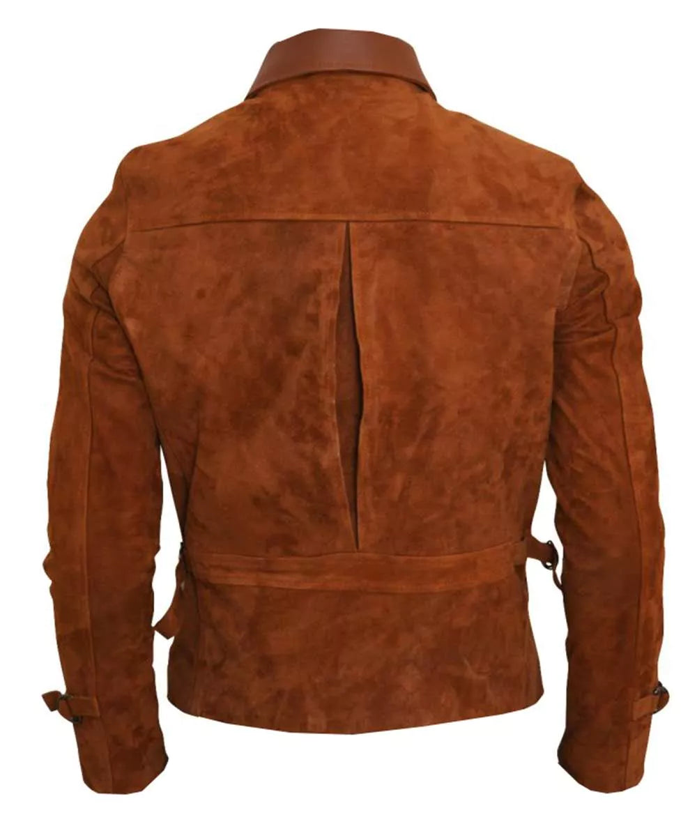 Brown Genuine Suede Leather Jacket - Image 2