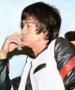 Bruce Lee Classic Vintage White Leather Jacket