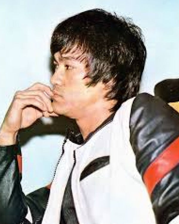 Bruce Lee Classic Vintage White Leather Jacket