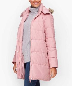 Caitlin Soulmates Puffer Fur Hood Jacket