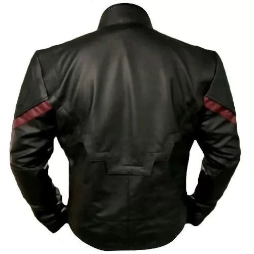 Captain America All Black Genuine Leather Jacket - Image 2