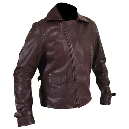 Captain America Brown Biker Leather Jacket First Avengers Chris Evans - Image 2