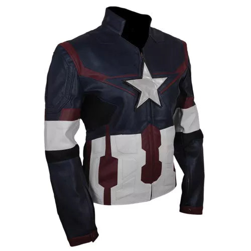 Captain America Avengers Age Of Ultron Faux Leather Jacket - Image 2