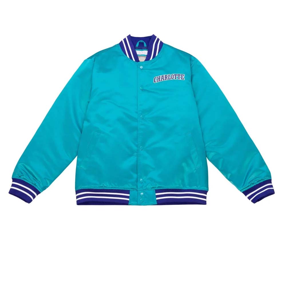 NBA Charlotte Hornets Mitchell&ness Satin Jacket by TJS - Image 2