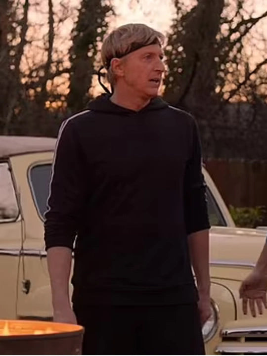 Cobra Kai S04 Johnny Lawrence Black Hoodie Jacket