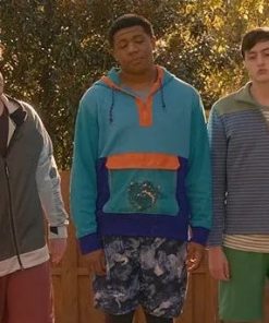 Cobra Kai S05 Blue Colorblock Hoodie