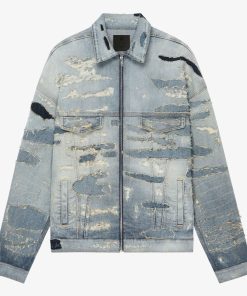 Oversized Ripped Denim Jacket