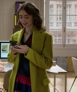 Emily In Paris Emily Cooper Green Wool-blend Coat